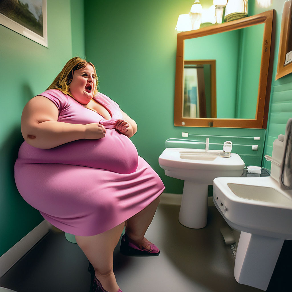 Fat Woman On Toilet Blank Meme Template