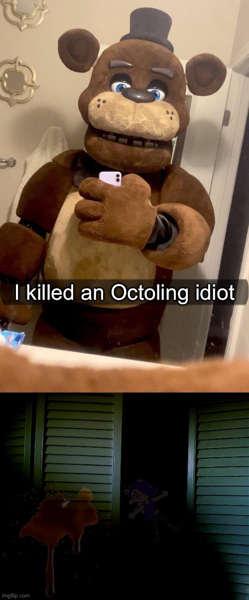 I killed an Octoling idiot | image tagged in closet | made w/ Imgflip meme maker