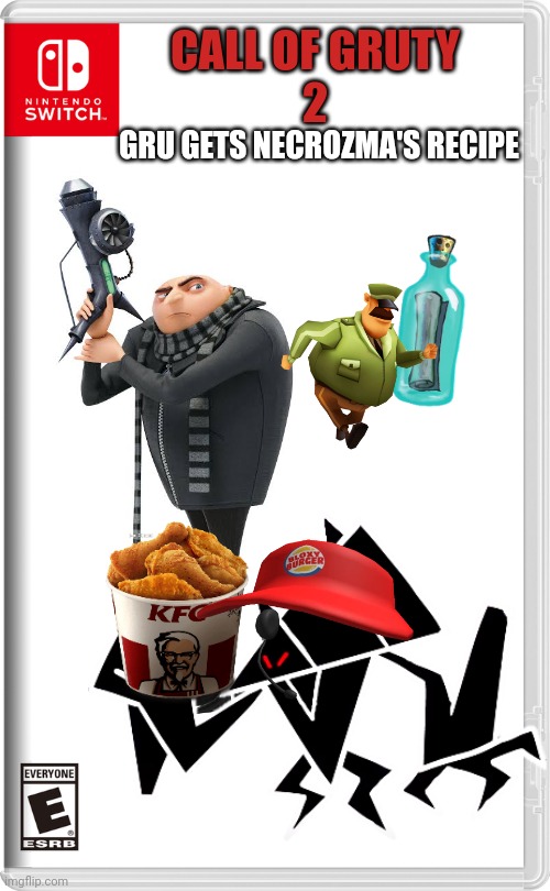 Upcoming in 2026 | CALL OF GRUTY
2; GRU GETS NECROZMA'S RECIPE | image tagged in nintendo switch,call of gruty | made w/ Imgflip meme maker