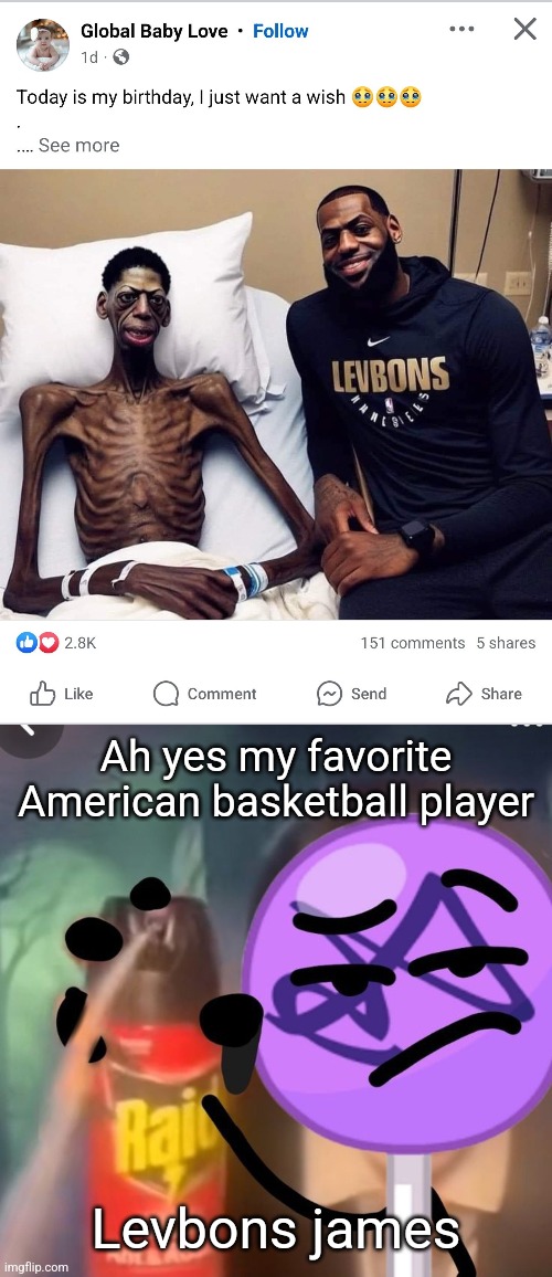 This AI slop is just.. | Ah yes my favorite American basketball player; Levbons james | image tagged in gwuh | made w/ Imgflip meme maker