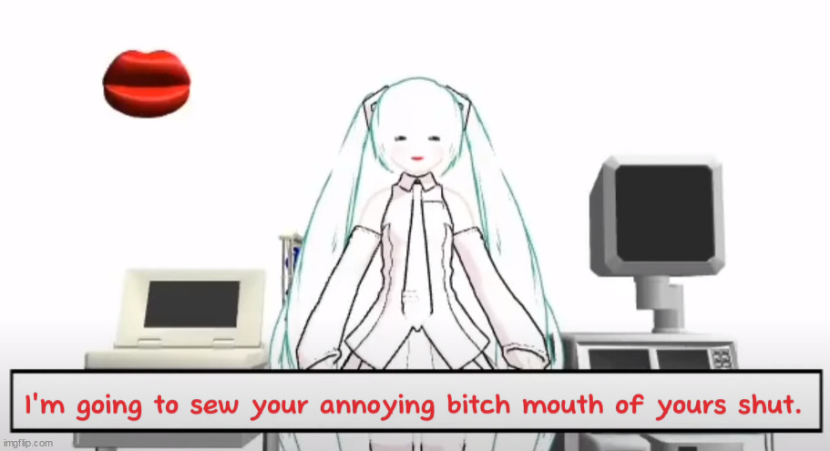 @that_awesome_gamer | image tagged in miku sews your mouth shut | made w/ Imgflip meme maker