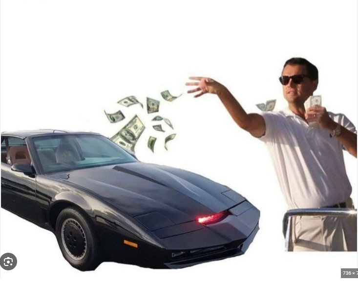 Throwing money on car Blank Meme Template