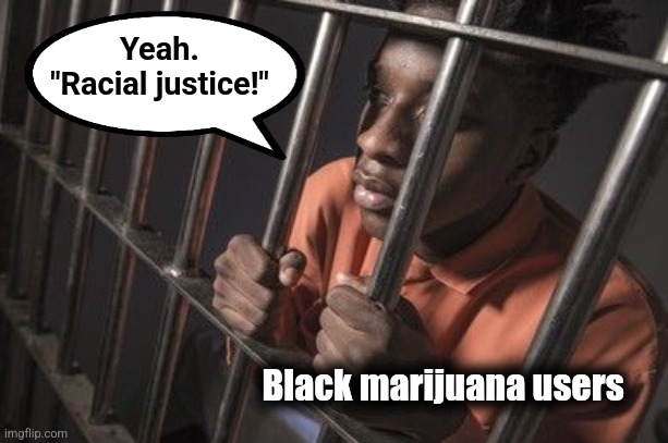 Yeah.
"Racial justice!" Black marijuana users | made w/ Imgflip meme maker