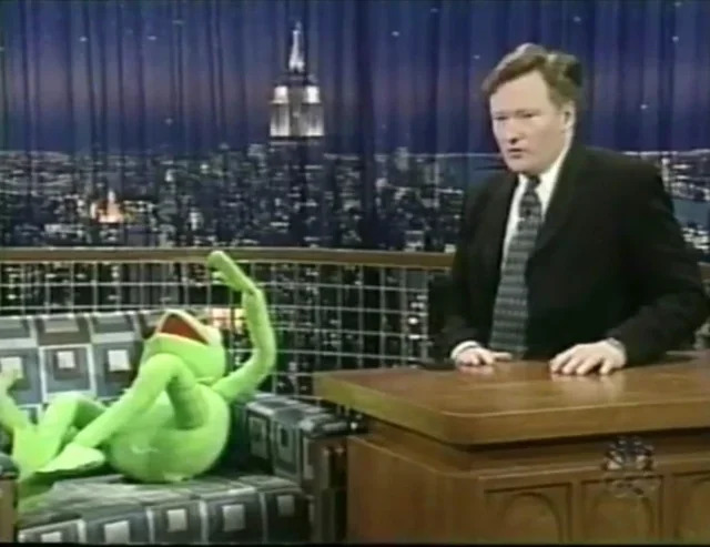 Conan Kermit Laughing Blank Meme Template