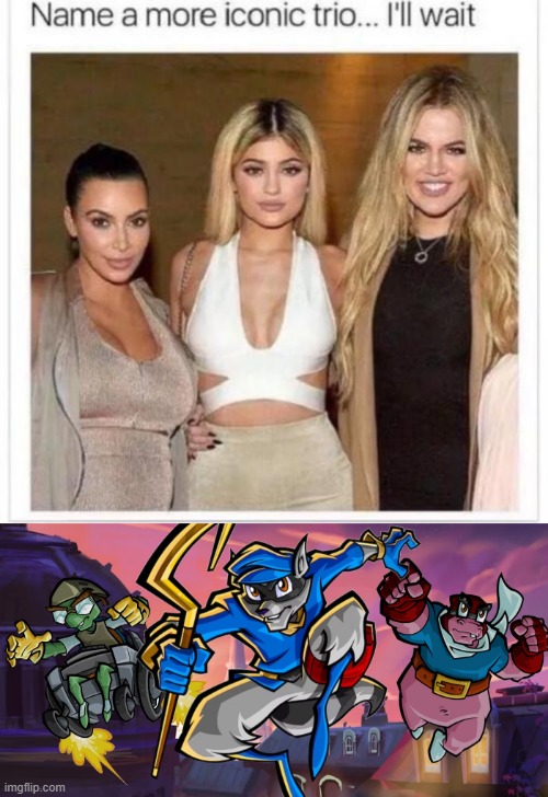 The cooper gang | image tagged in name a more iconic trio,sly cooper,playstation | made w/ Imgflip meme maker