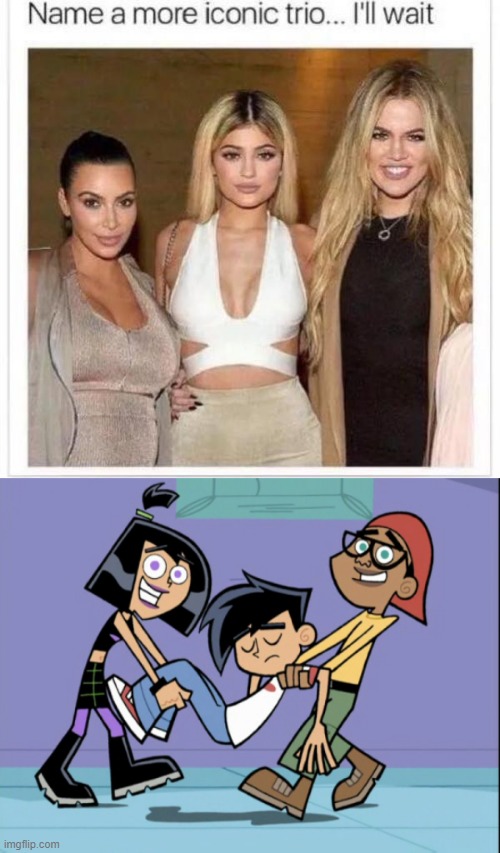 Ghost hunting trio | image tagged in name a more iconic trio,danny phantom,nickelodeon | made w/ Imgflip meme maker