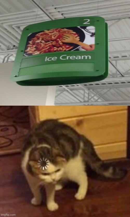 Wut | image tagged in thinking cat,ice cream,pasta | made w/ Imgflip meme maker