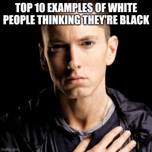 We do a little bit of trolling | TOP 10 EXAMPLES OF WHITE PEOPLE THINKING THEY'RE BLACK | image tagged in memes,eminem | made w/ Imgflip meme maker