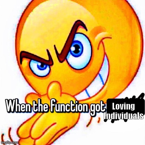 When the function got _____ | Loving Individuals | image tagged in when the function got _____ | made w/ Imgflip meme maker