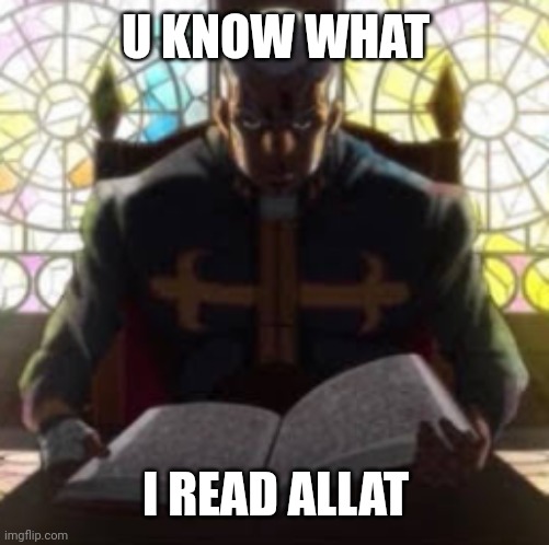 Pucci Reading | U KNOW WHAT I READ ALLAT | image tagged in pucci reading | made w/ Imgflip meme maker