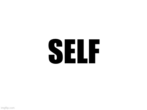 SELF | made w/ Imgflip meme maker