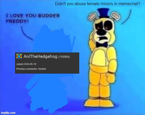 didn’t you abuse your wife? | Didn't you abuse female minors in memechat? | image tagged in didn t you abuse your wife | made w/ Imgflip meme maker