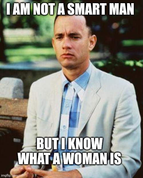 I AM NOT A SMART FORREST | I AM NOT A SMART MAN BUT I KNOW WHAT A WOMAN IS | image tagged in i am not a smart forrest | made w/ Imgflip meme maker
