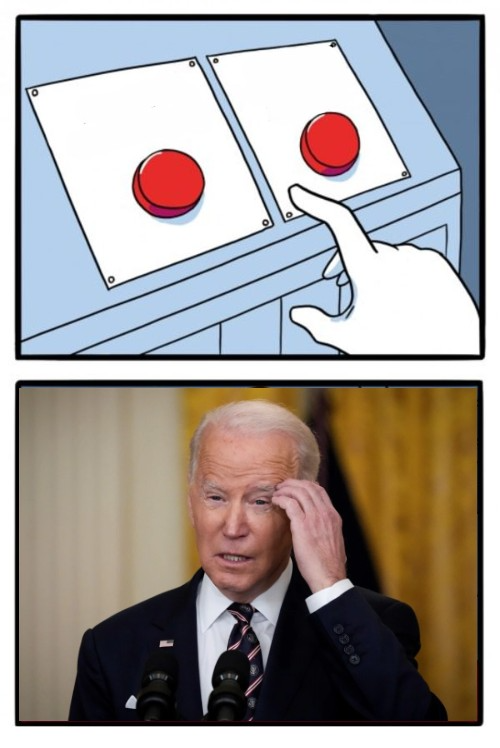 Biden Buttons Blank Meme Template