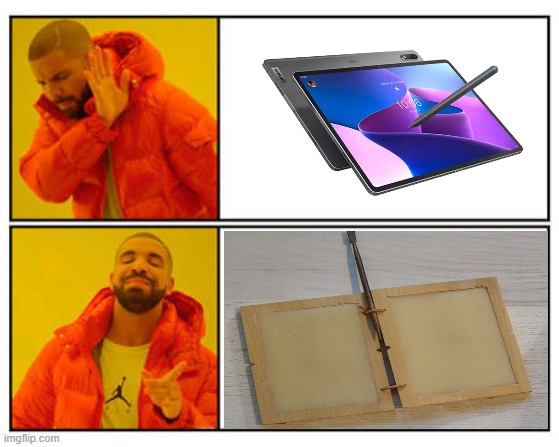 Blank Tablet | image tagged in no - yes | made w/ Imgflip meme maker