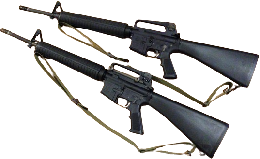 Colt M16A2 and M16A3 with slings Blank Meme Template