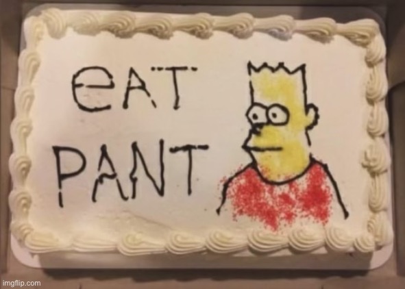 bart simpson with the image of the day | image tagged in bart simpson,funny,memes,cake | made w/ Imgflip meme maker