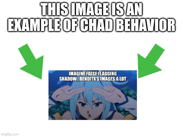 This image is an example of chad behavior | image tagged in this image is an example of chad behavior | made w/ Imgflip meme maker