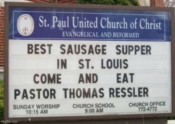 When your pastor is on the menu | image tagged in eat your pastor | made w/ Imgflip meme maker