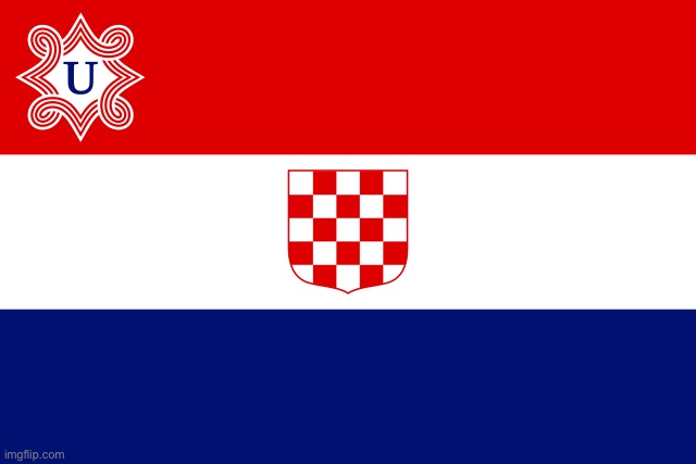 Fascist Croatia Flag | image tagged in fascist croatia flag | made w/ Imgflip meme maker