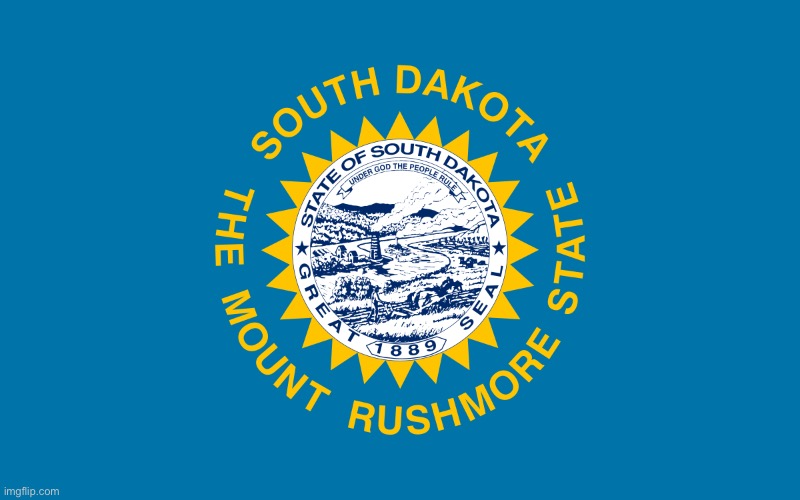 South Dakota flag | image tagged in south dakota flag | made w/ Imgflip meme maker