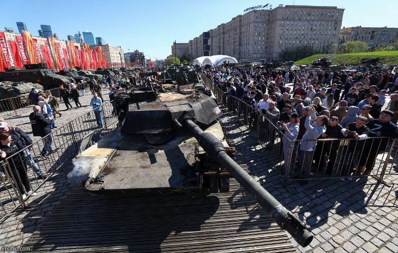 Captured NATO Tank in Moscow | image tagged in captured nato tank in moscow | made w/ Imgflip meme maker