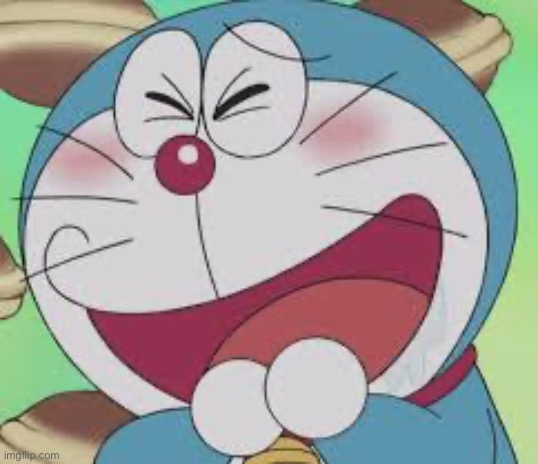 Doraemon blushing | image tagged in doraemon blushing | made w/ Imgflip meme maker