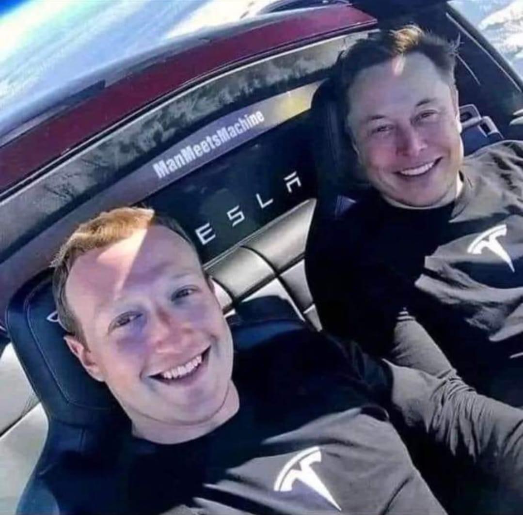 High Quality Mark Zuckerburg and Elon Musk Blank Meme Template