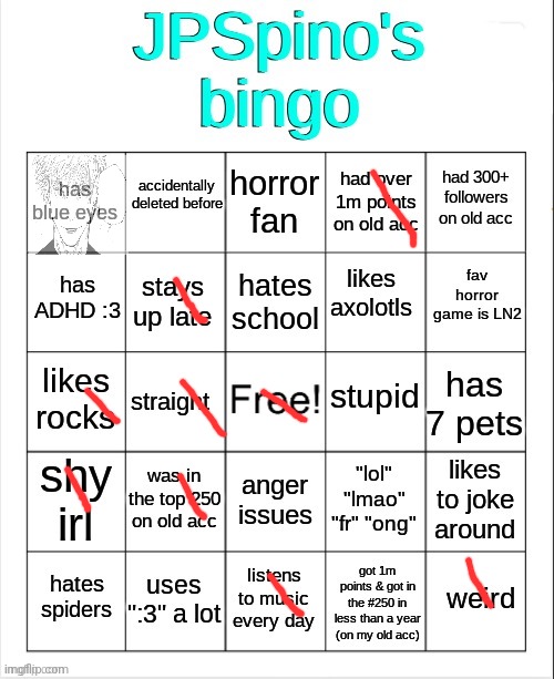 image tagged in jpspino's new bingo | made w/ Imgflip meme maker