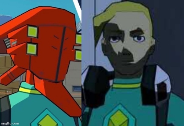 His "red" / robot form is way cooler but his normal form is way hotter. | made w/ Imgflip meme maker