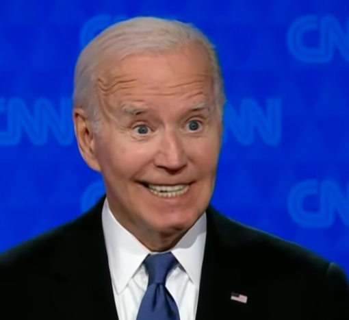 Biden Debate Creepy Smile Blank Meme Template