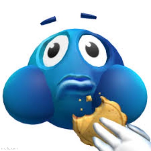 ugly blue guy snacking | image tagged in ugly blue guy snacking | made w/ Imgflip meme maker