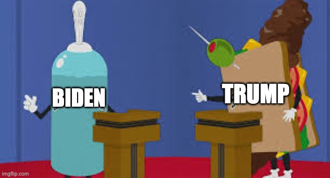 Here We Go Again! | TRUMP; BIDEN | image tagged in douche vs turd sammich | made w/ Imgflip meme maker