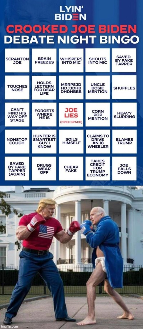 Biden Debate Bingo | image tagged in trump vs biden diaper,debate,bingo | made w/ Imgflip meme maker