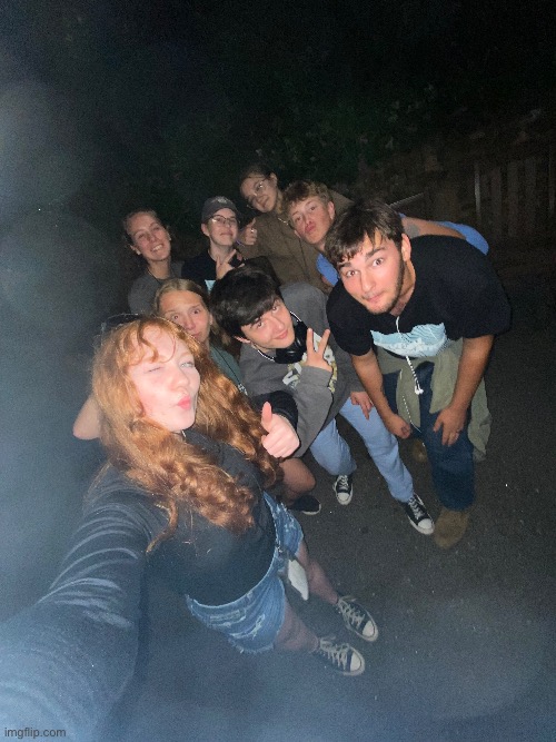 me n gang (im the mf in the middle) | made w/ Imgflip meme maker