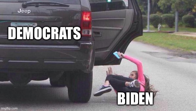 thrown out of car | DEMOCRATS; BIDEN | image tagged in thrown out of car | made w/ Imgflip meme maker