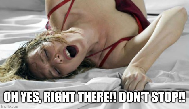 Right there , don't stop | OH YES, RIGHT THERE!! DON'T STOP!! | image tagged in sexy image,orgasm,cum,screaming,pleasure | made w/ Imgflip meme maker