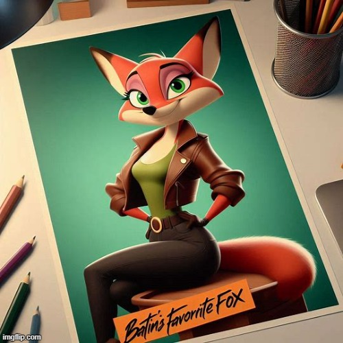 Batim's Favorite Fox(2024)(yes, I'm making fun of myself) | image tagged in slander,film,interesting,movie,idea,cartoon | made w/ Imgflip meme maker