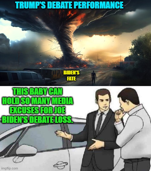 Sometimes truth and justice wins despite things being rigged by the Left. | TRUMP'S DEBATE PERFORMANCE; BIDEN'S FATE; THIS BABY CAN HOLD SO MANY MEDIA EXCUSES FOR JOE BIDEN'S DEBATE LOSS. | image tagged in jon lovitz he's losing his mind,joe biden,democrats,presidential debate | made w/ Imgflip meme maker