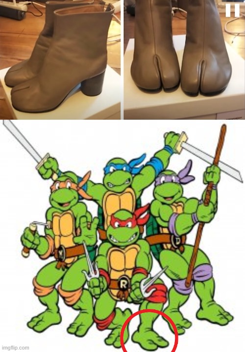 guys i think i found where the ninja turtles buy their shoes | image tagged in ninja turtles,you had one job,shoes | made w/ Imgflip meme maker