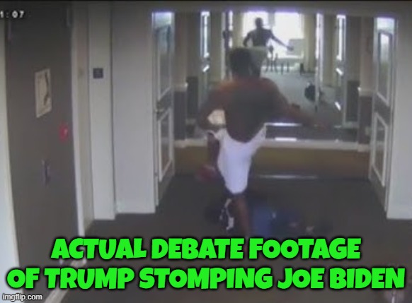 ACTUAL DEBATE FOOTAGE OF TRUMP STOMPING JOE BIDEN | made w/ Imgflip meme maker