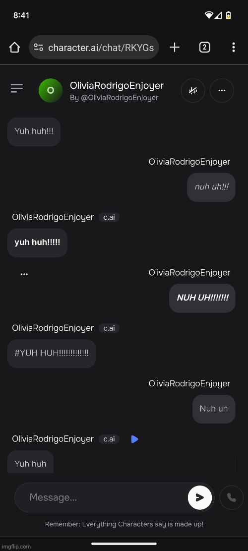 https://character.ai/chat/RKYGsnrLwYxo2HgcHFZTpWqhSW-VOUQllbR8SxwXuE0 | made w/ Imgflip meme maker