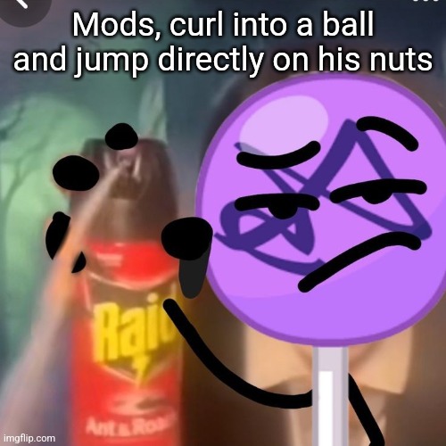 You know who I'm talking abt | Mods, curl into a ball and jump directly on his nuts | image tagged in gwuh | made w/ Imgflip meme maker
