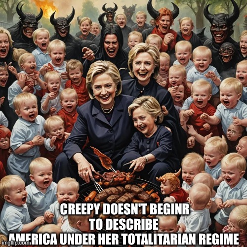 Creepy | CREEPY DOESN'T BEGINR TO DESCRIBE 
AMERICA UNDER HER TOTALITARIAN REGIME | image tagged in creepy does begin to describe,memes,funny,gifs | made w/ Imgflip meme maker