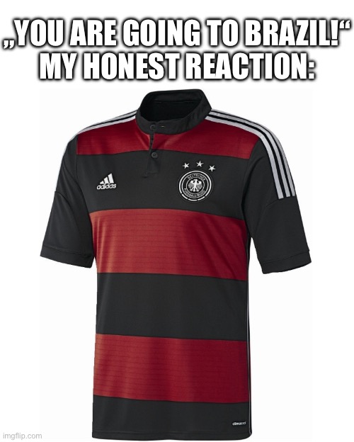 7-1 | „YOU ARE GOING TO BRAZIL!“

MY HONEST REACTION: | image tagged in memes,funny,soccer,shitpost,brazil,germany | made w/ Imgflip meme maker