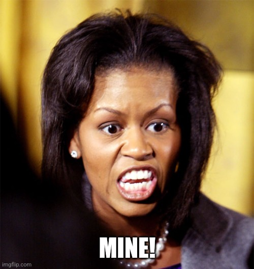 Michelle Obama Lookalike | MINE! | image tagged in michelle obama lookalike | made w/ Imgflip meme maker