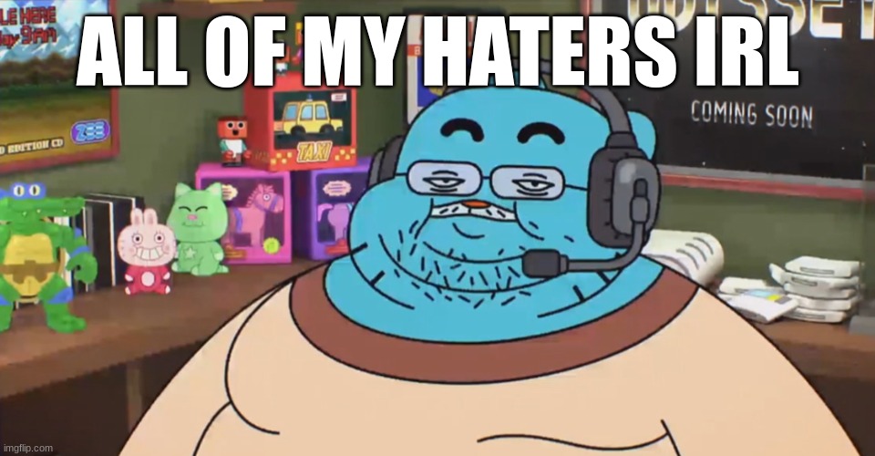 discord moderator | ALL OF MY HATERS IRL | image tagged in discord moderator | made w/ Imgflip meme maker