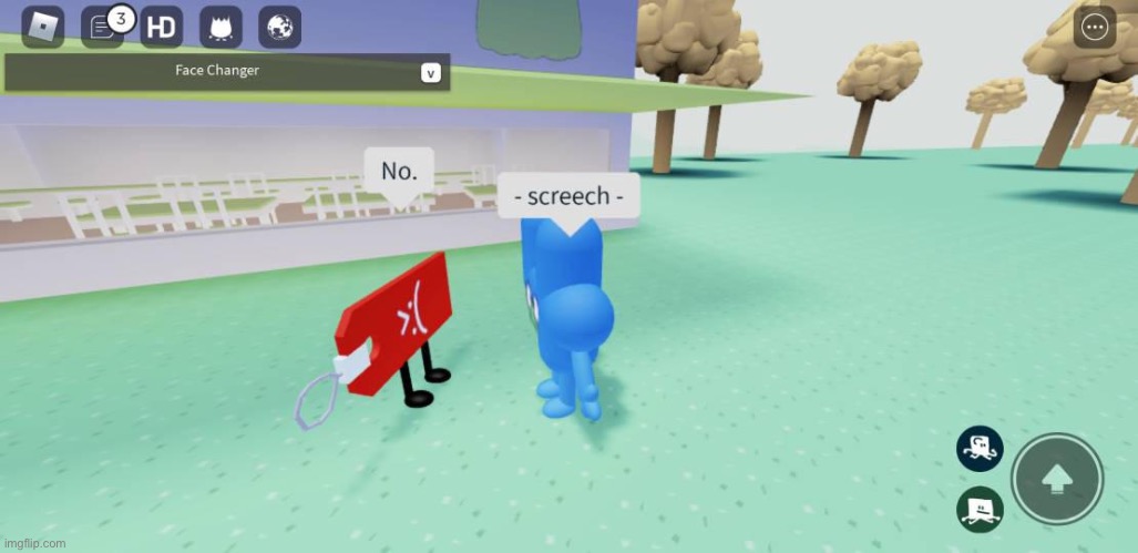 image tagged in memes,cursed,bfdi,roblox | made w/ Imgflip meme maker