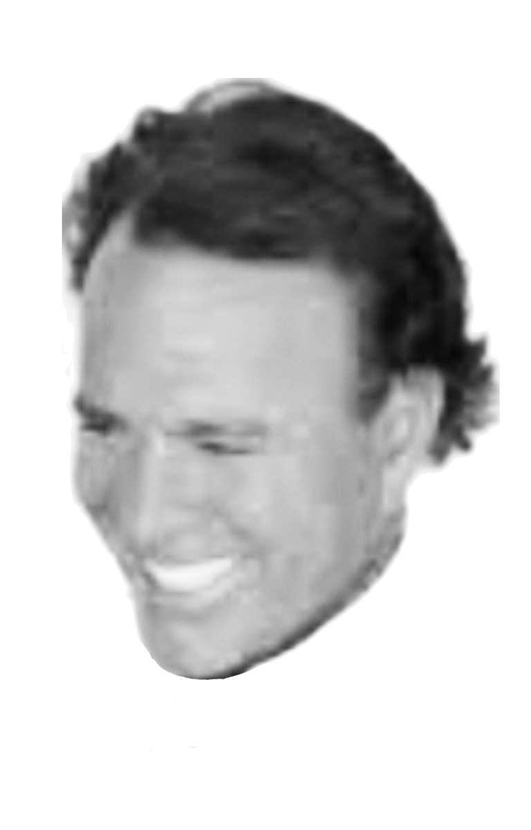 High Quality Cabeza de Julio iglesias blanco y negro BYN Blank Meme Template