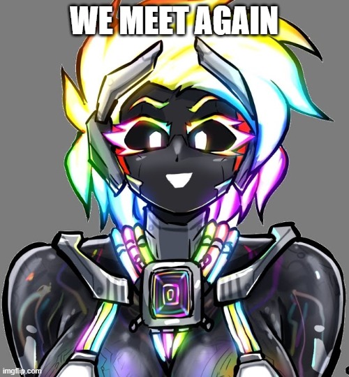 Machine girl rgb | WE MEET AGAIN | image tagged in machine girl rgb | made w/ Imgflip meme maker